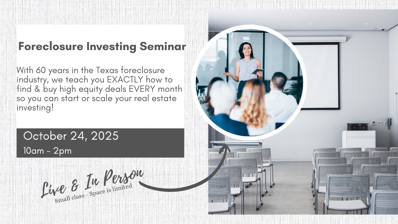 Foreclosure Investing Seminar